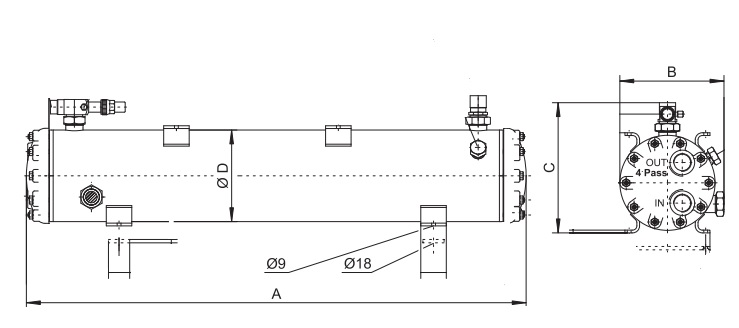 Кожухотрубный теплообменник BITZER F062H